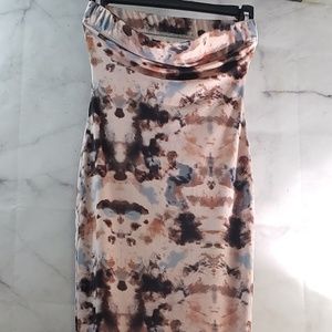 Abstract Art Print Tube Dress (lined)